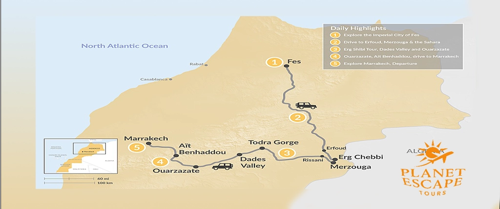 Fes, Sahara Desert & Marrakesh - 5 Days